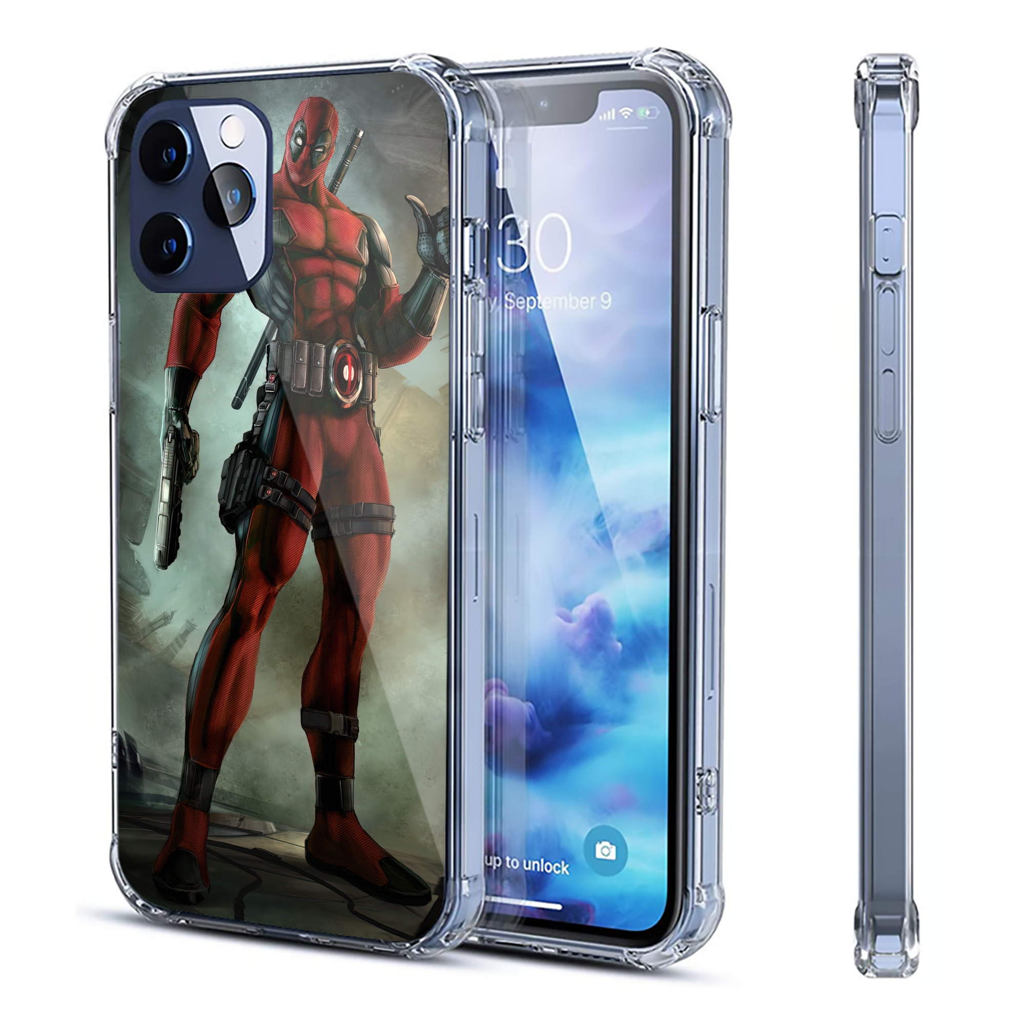 （画像用） Deadpool デッドプール 【iPhone 12シリーズ対応】透明スマホケース（クリアソフトケース）